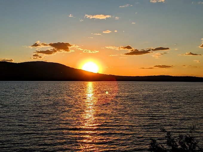 Sunset over Lake Willoughby in Vermont