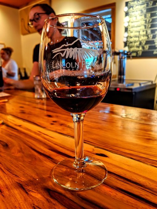 Wine tasting at Lincoln Peak Vineyard