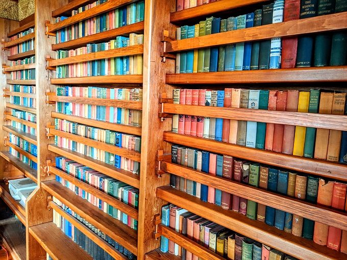 Gillette Castle - Bookshelves in the library