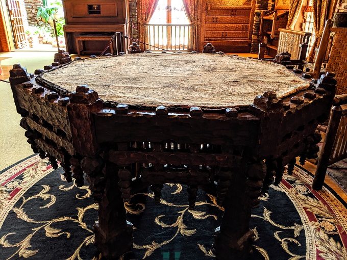 Gillette Castle - Poker table with cat toys