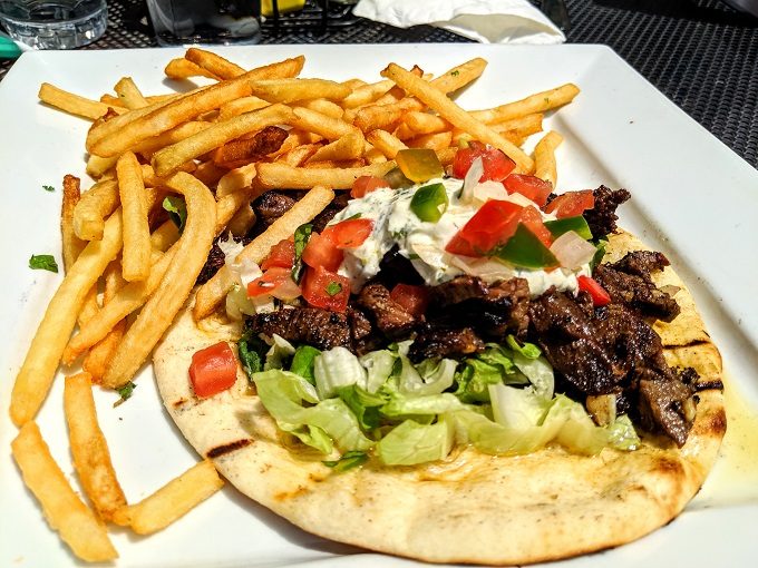 Lamb gyro plate at Lucky Lou's