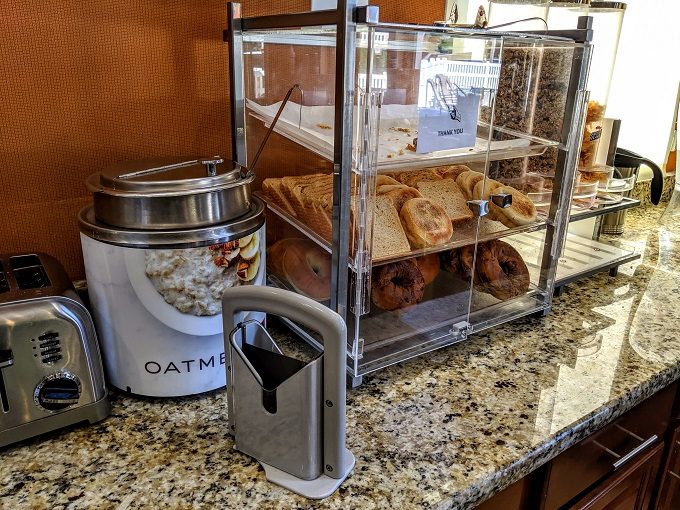 Residence Inn Hartford Windsor, Connecticut breakfast - Hot oatmeal, breads & pastries