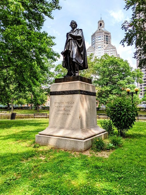 Statue of Horace Wells, discoverer of anesthesia