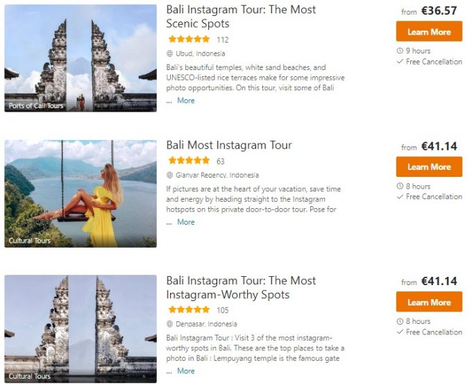 Bali Instagrammable Spots