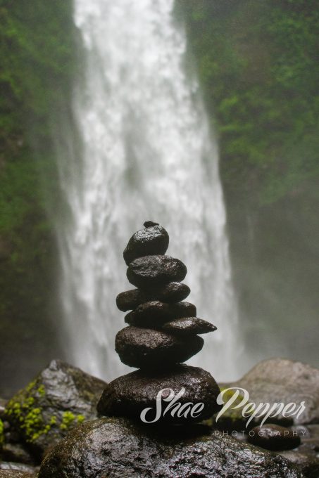 Stack of stones at Nungnung waterfall, Bali