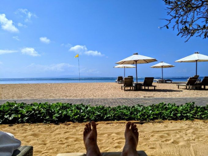 Beach view at Hyatt Regency Bali