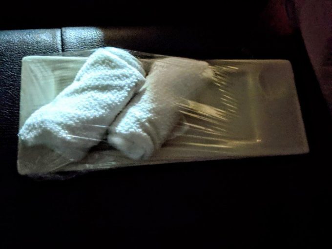 Cold towels in private car