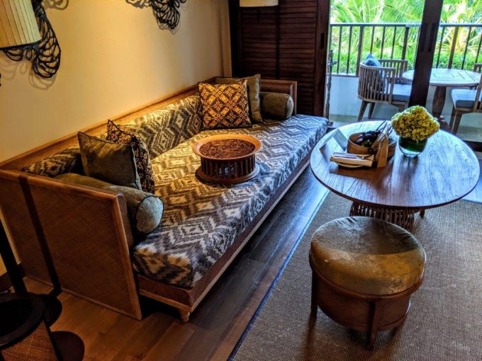 Hyatt Regency Bali - Living room couch and coffee table
