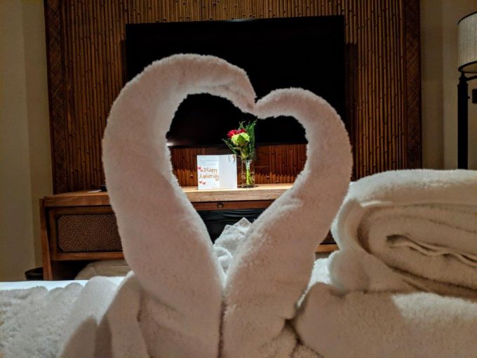 Hyatt Regency Bali - Towel swans for our anniversary