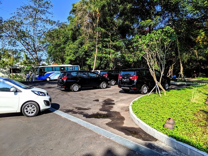 Parking lot at Hyatt Regency Bali