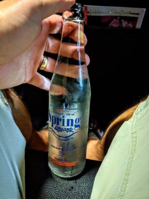 Water bottle in private car