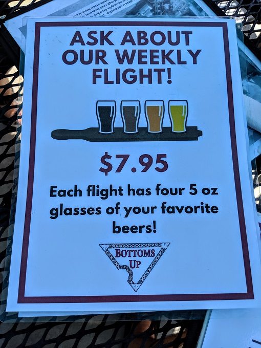 Bottoms Up Pizza Richmond VA - Beer flight