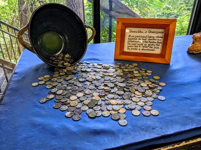 Coins from the Grand Caverns wishing well