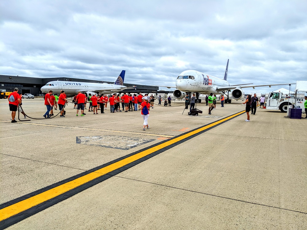 Attending The Dulles Day Plane Pull To Benefit The Special Olympics Of