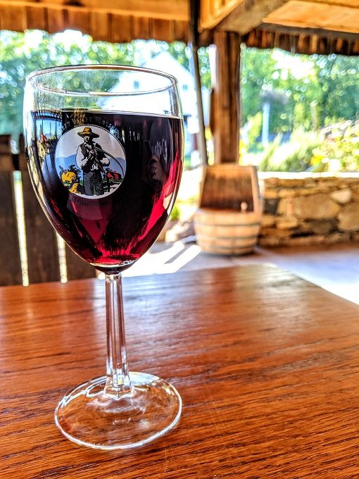 Glass of wine at Heartpine Cafe at Luray Caverns