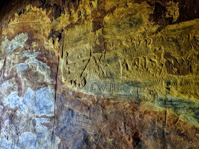 Grand Caverns, Virginia - Signatures of early visitors