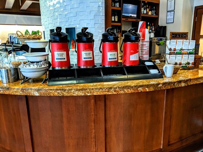 Hyatt Place Roanoke breakfast - Coffee & tea station