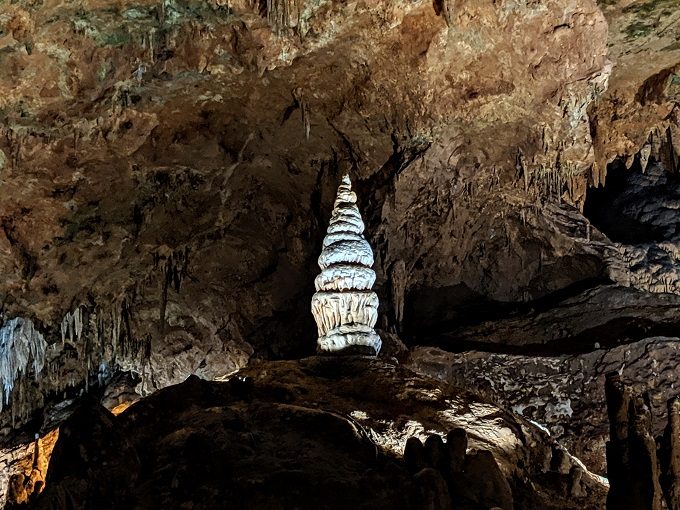 Seasonal formation at Luray Caverns