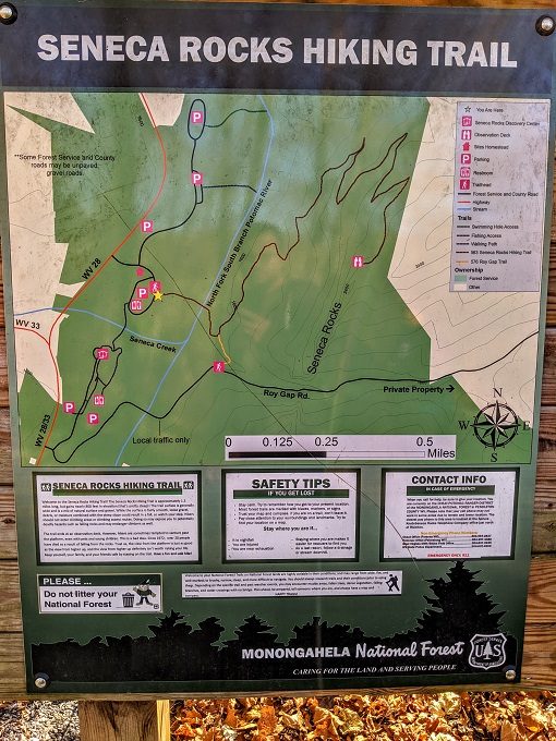 Seneca Rocks trail map