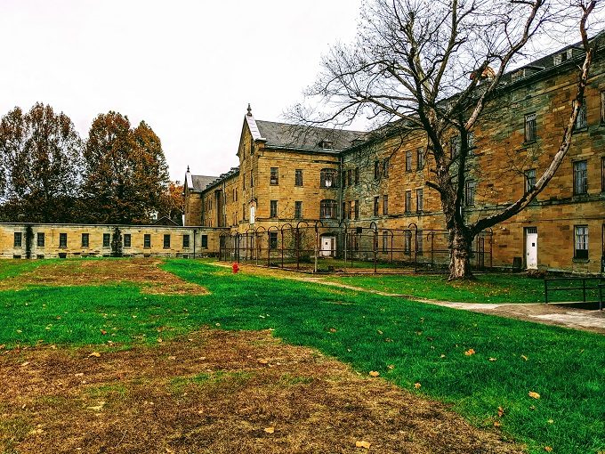 Trans-Allegheny Lunatic Asylum - Fenced in area for criminally insane patients