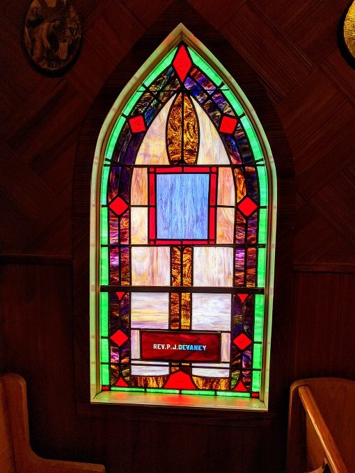 Window in Our Lady Of The Pines - Rev P.J. Devaney