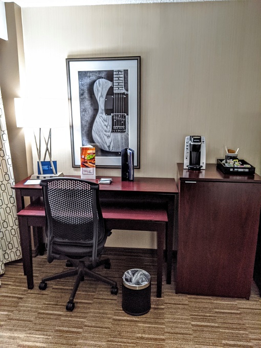 Hilton Nashville Airport, Tennessee - Desk, office chair & cabinet