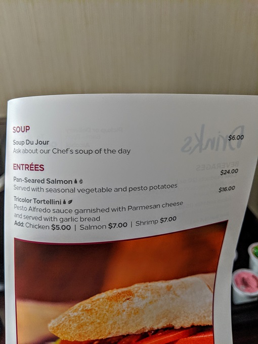 Hilton Nashville Airport, Tennessee - In-room dining menu 3