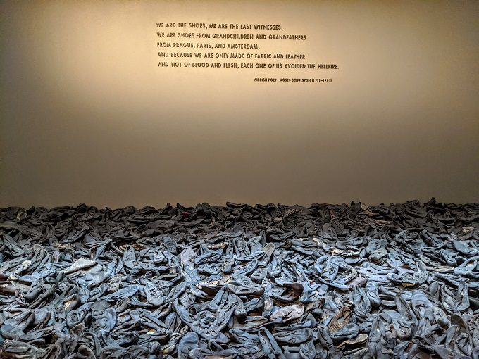 Shoe exhibit at the United States Holocaust Memorial Museum
