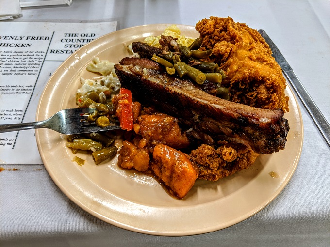 All-you-can-eat buffet at The Old Country Store Restaurant in Lorman, Mississippi