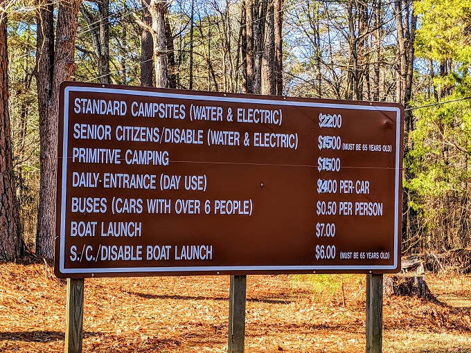 Wall Doxey State Park entrance fees