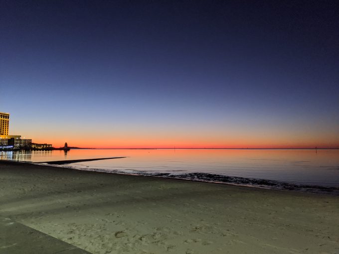 Sunset on Biloxi beach