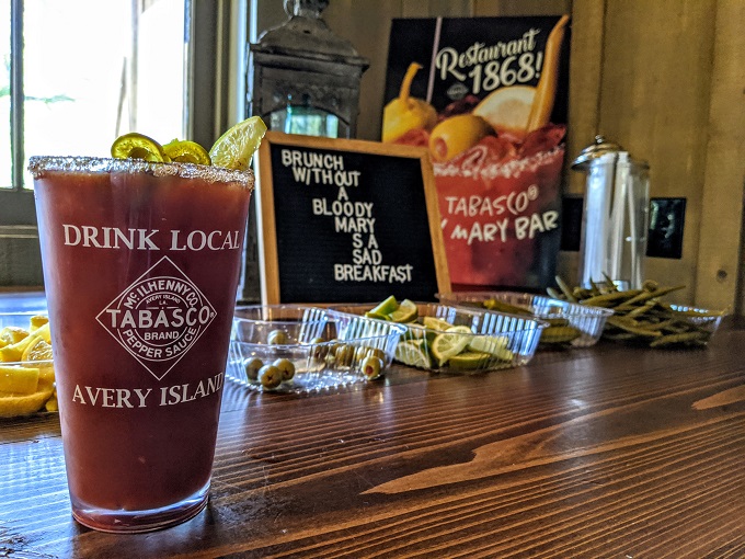 Tabasco Factory Tour - Make-your-own Bloody Mary from the Tabasco Bloody Mary bar