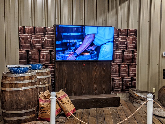 Tabasco Factory Tour - Video exhibit in the barrel museum