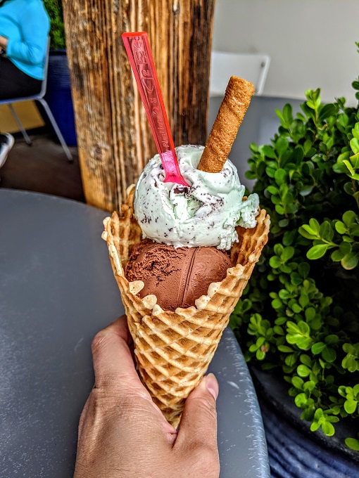 Ice cream cone at Frost Gelato