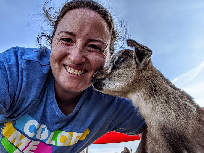 Tucson Petting Zoo & Funny Foot Farm - Shae & baby goat
