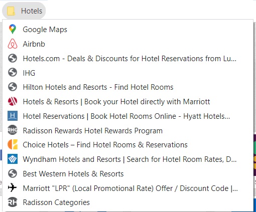 Chrome Hotels Folder