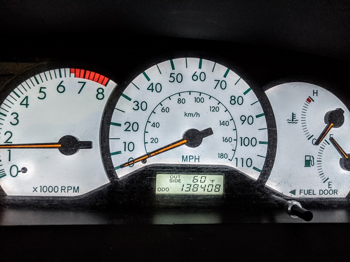 March 2020 odometer reading
