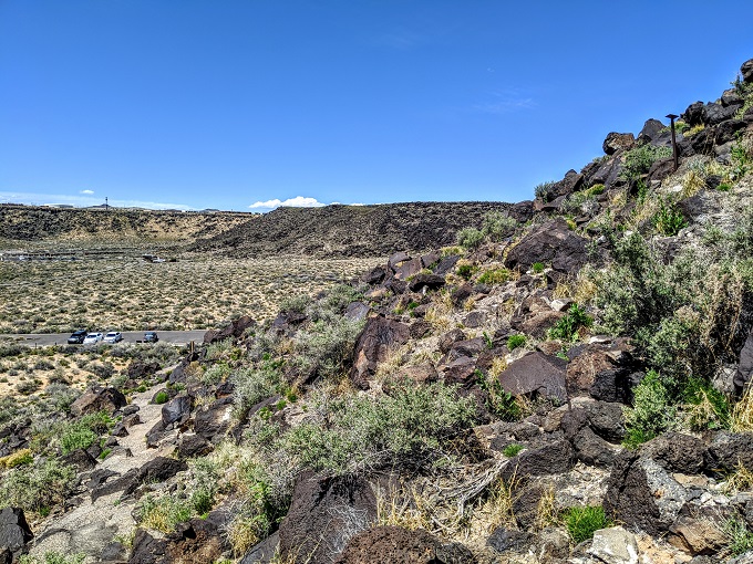 Petroglyph National Monument - Boca Negra Canyon - Cinder cones from past lava flows