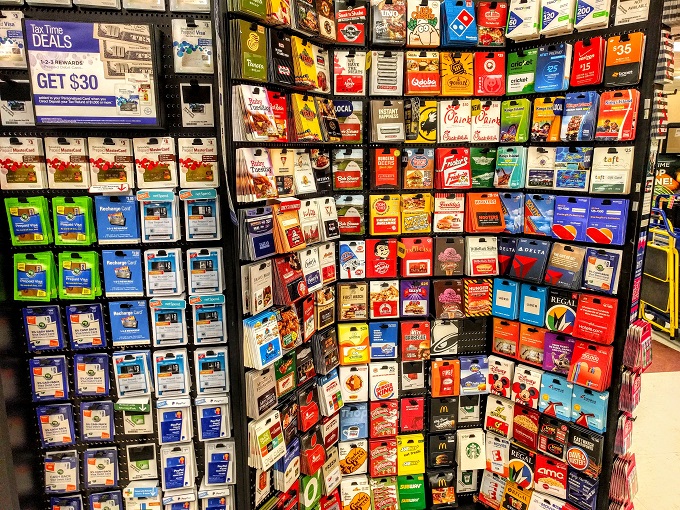 Kroger gift card rack