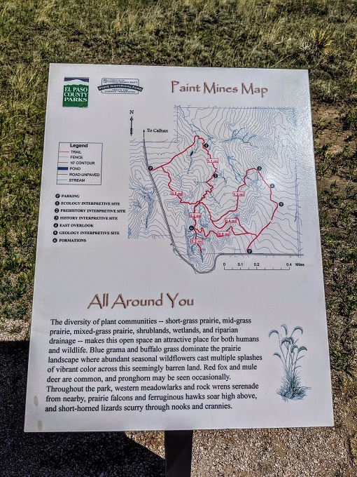 Paint Mines Interpretive Park - Park & trail map