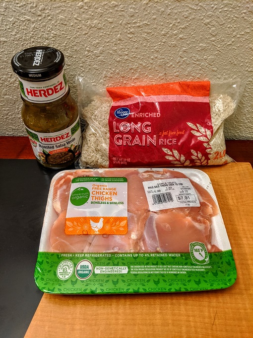 Chicken Salsa Verde ingredients