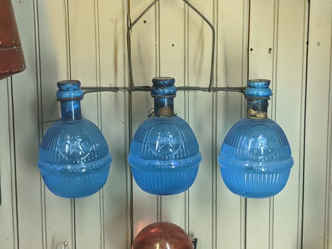 Blue Star Grenades Fire Extinguishers at Cincinnati Fire Museum