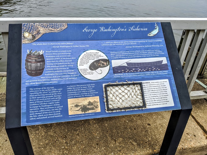 George Washington's Mount Vernon - Information board on the wharf