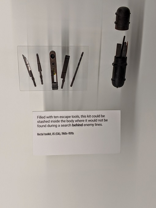 International Spy Museum, Washington D.C. - A spy's rectal toolkit