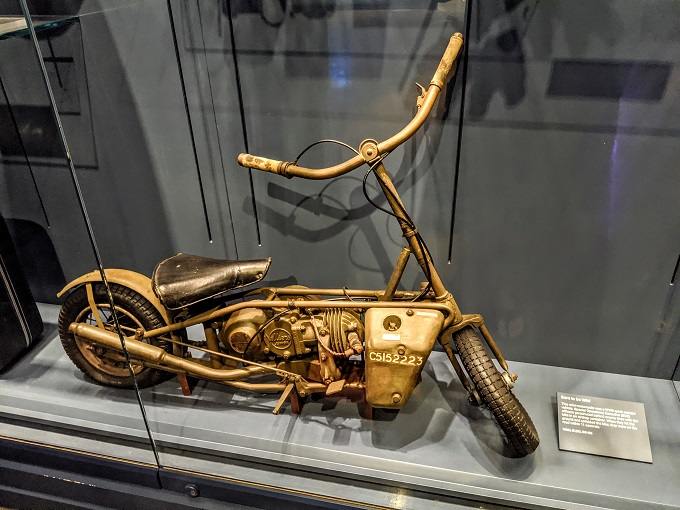 International Spy Museum, Washington D.C. - Mini motorcycle from World War II