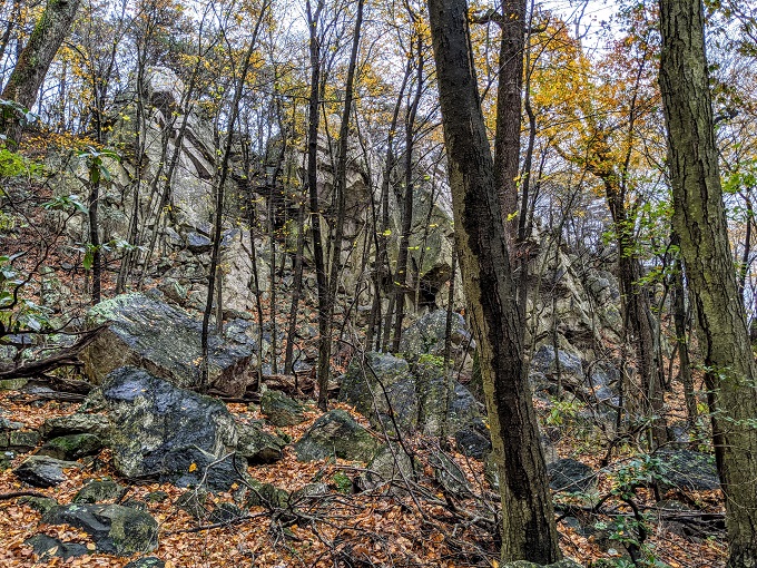 A.M. Thomas Trail, Sugarloaf Mountain, MD - Rock face