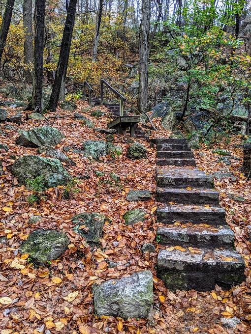 A.M. Thomas Trail, Sugarloaf Mountain, MD - The start of the 168 steps