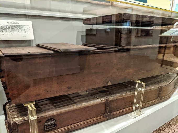 National Museum of Civil War Medicine - An 1800s holding coffin