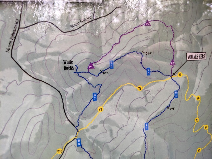Part of the Sugarloaf Mountain Trail Map