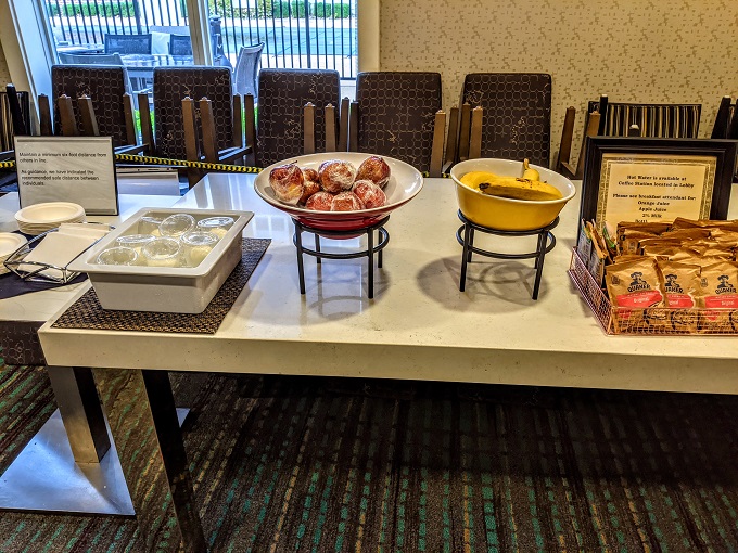 Residence Inn Roanoke Airport, VA breakfast - Hard boiled eggs & fruit